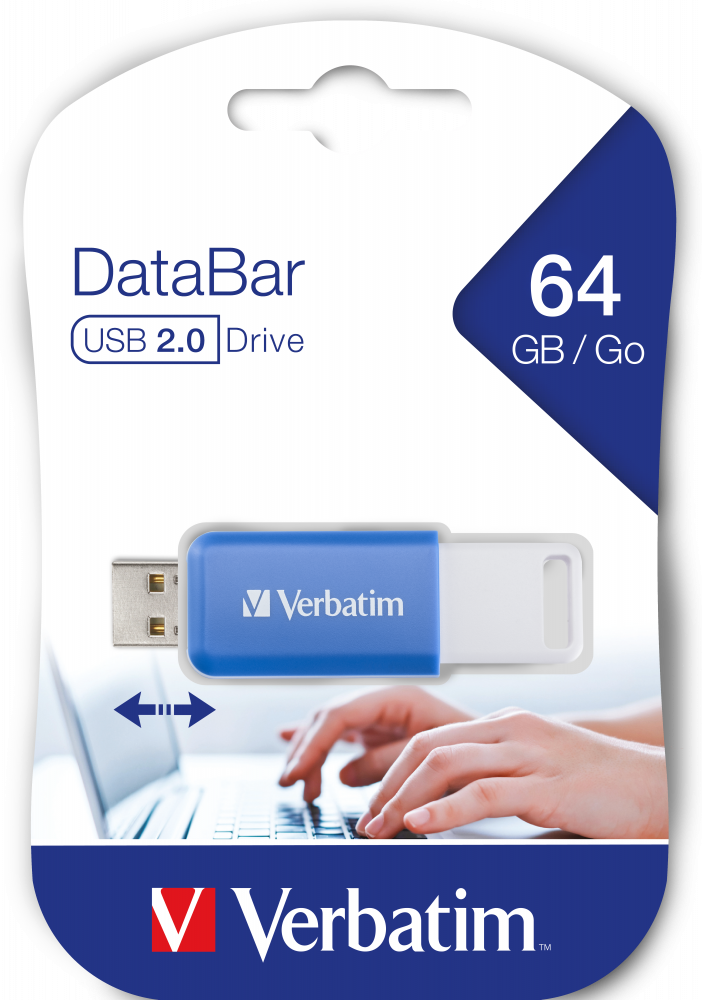 DataBar USB Drive 64GB Blue